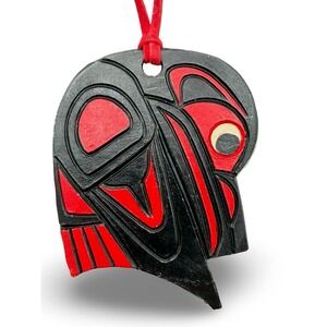Stewart Jacobs Signed 2009 Hummingbird Pendant Necklace Northwest Coast Art BC